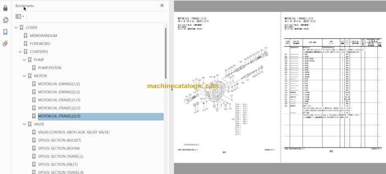 Hitachi ZX26U-6 Hydraulic Excavator Parts Catalog & Equipment