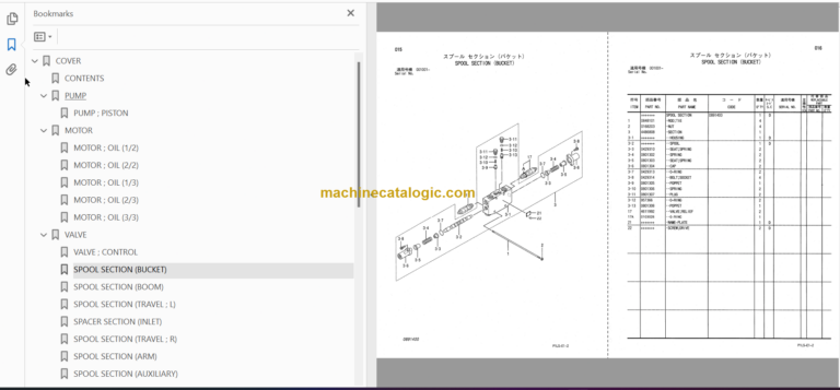 Hitachi ZX30 ZX35 Excavator Parts Catalog & Equipment Components