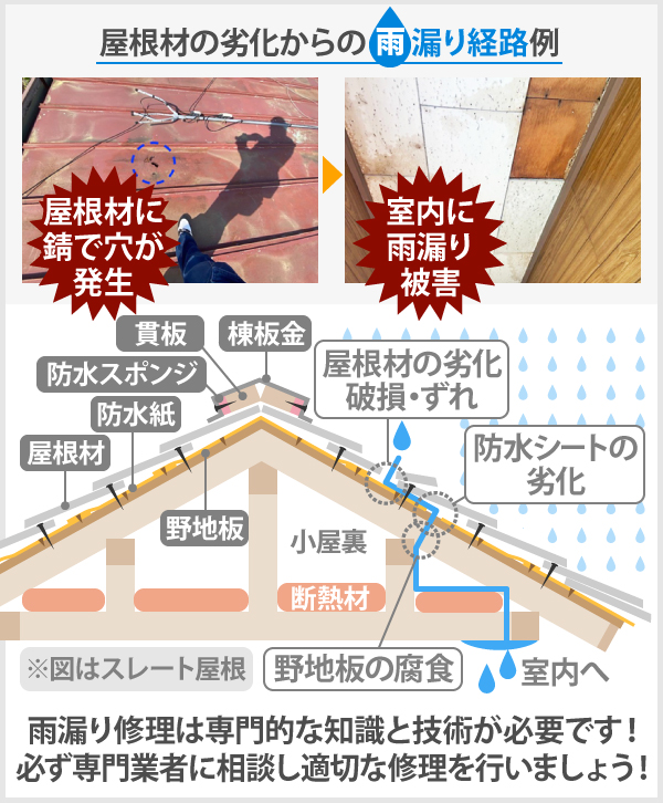 雨漏り修理の費用と失敗しないためのポイント！修理や原因の特定方法
