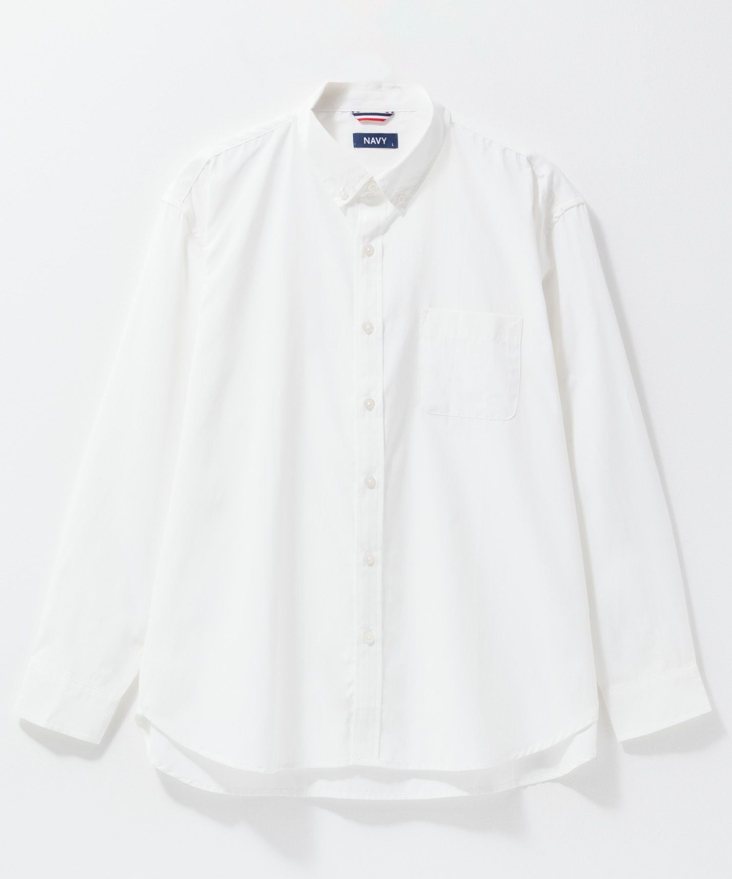 NAVY ブロードボタンダウンシャツ メンズ