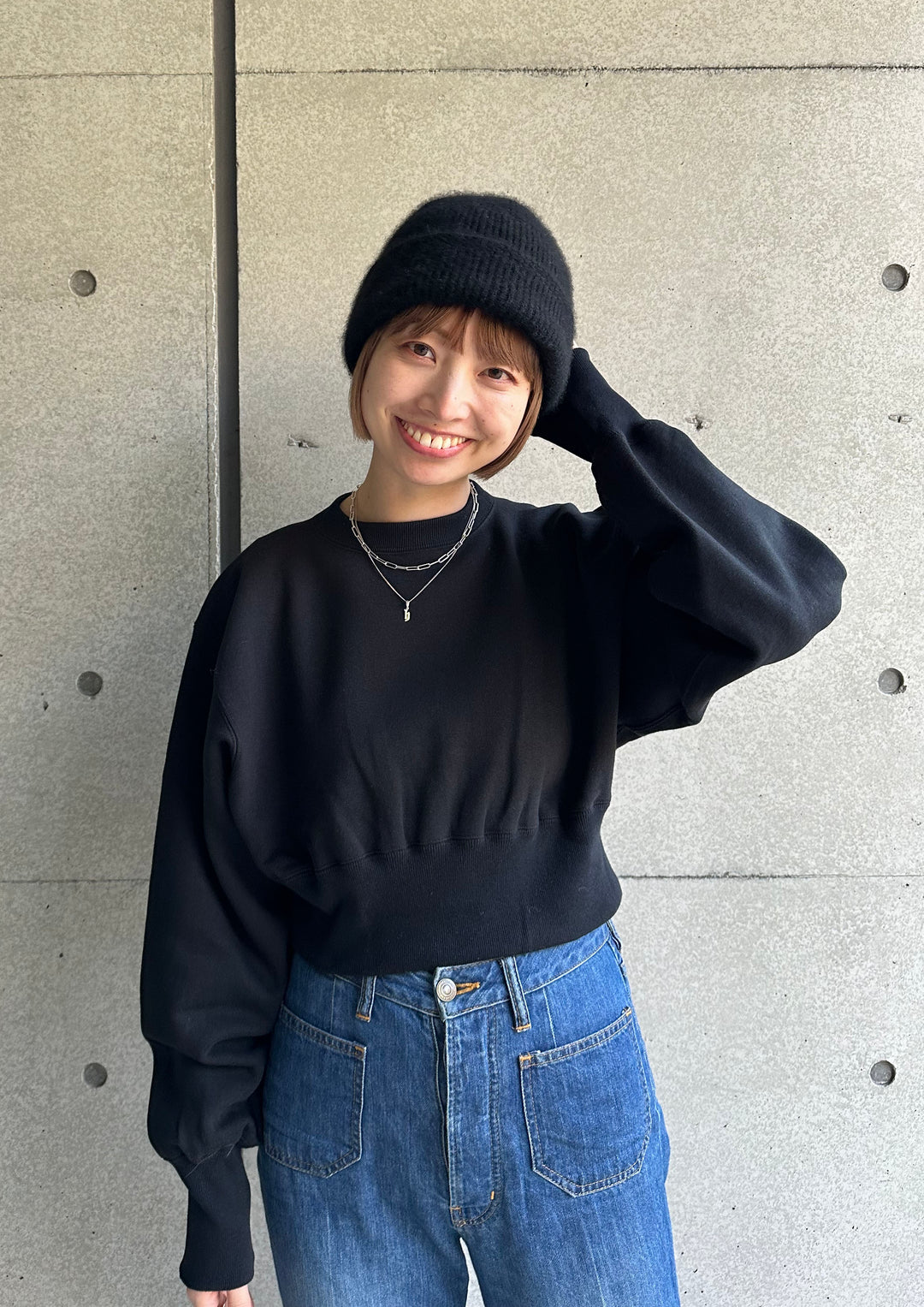 OSHIMA REI | REVERSE WEAVE VERY SHORT PO 裏起毛ショート丈