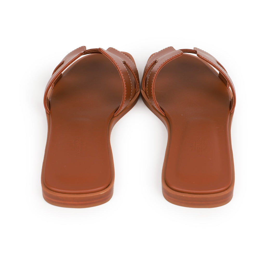 Hermes Oran Sandals Gold Box Calfskin 36.5