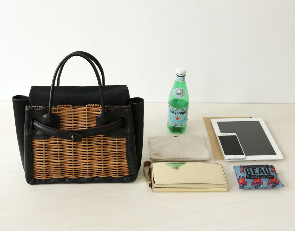 ebagos オイルショルダー・ベルトバッグトート型 BLACK（スタイリスト