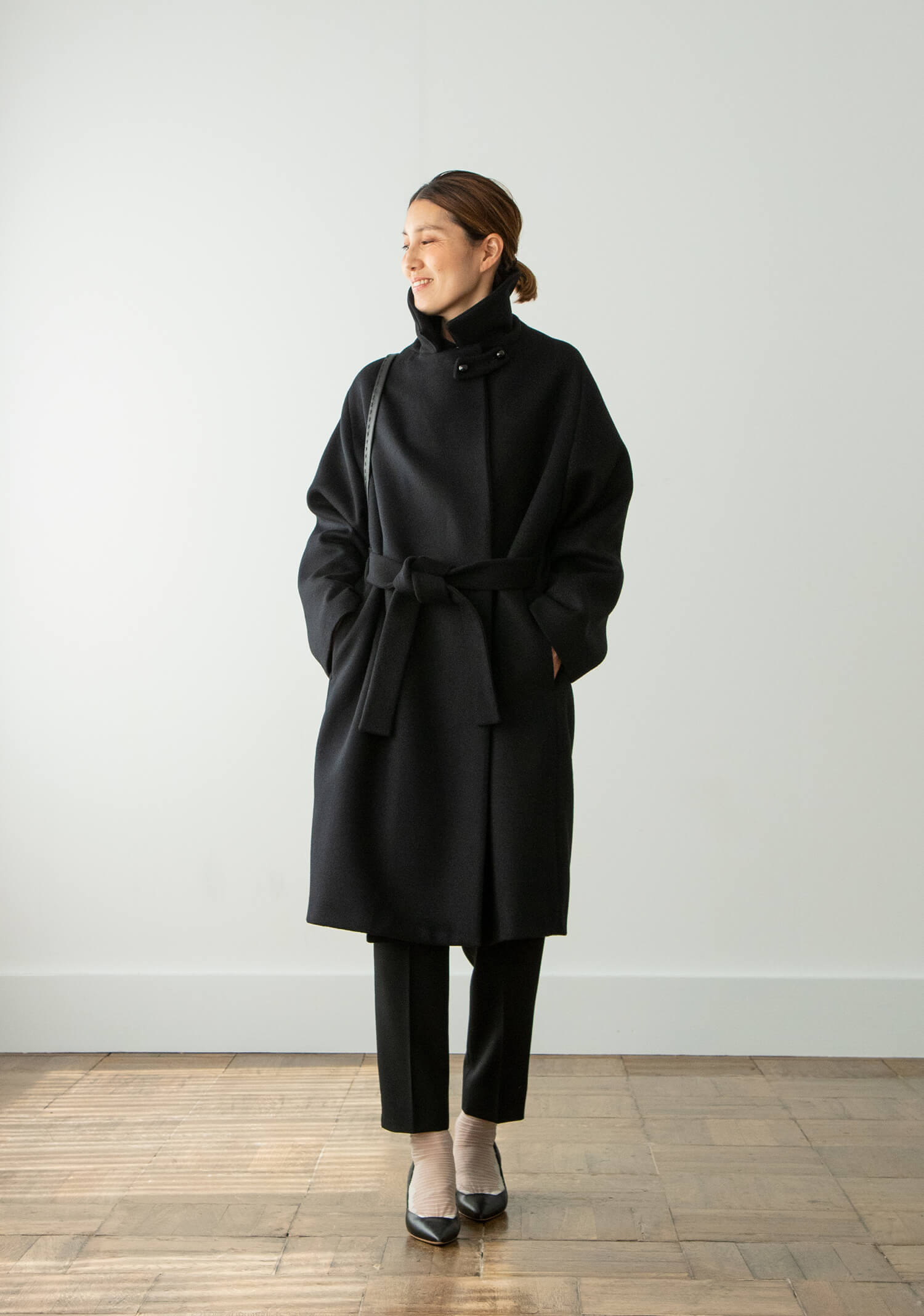 フォローコート 」BLACK「Follow Coat」BLACKsoutiencollar（ステン