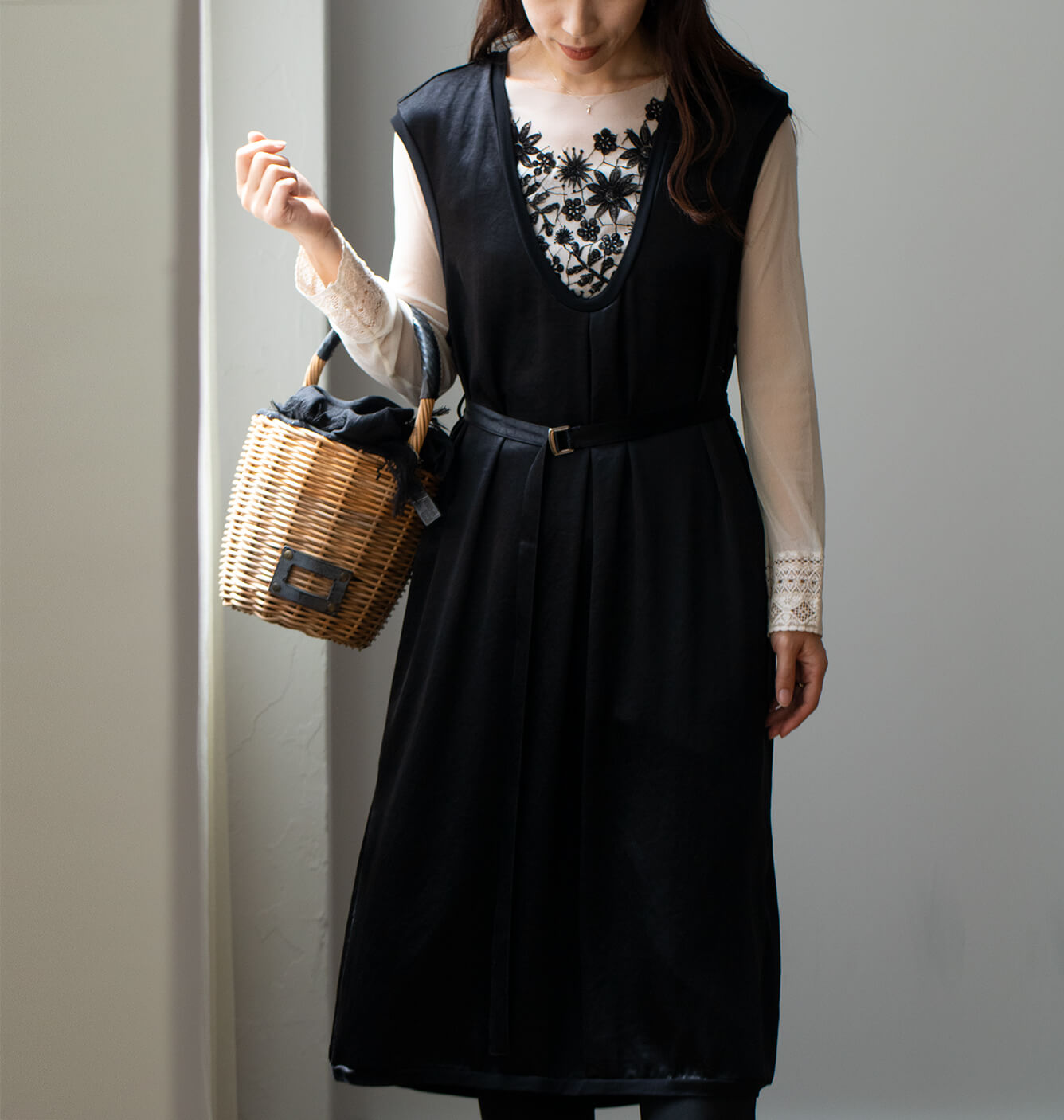 ebagos ブライドル バケツM バスケット（ミニバーキン）BLACKエバゴス