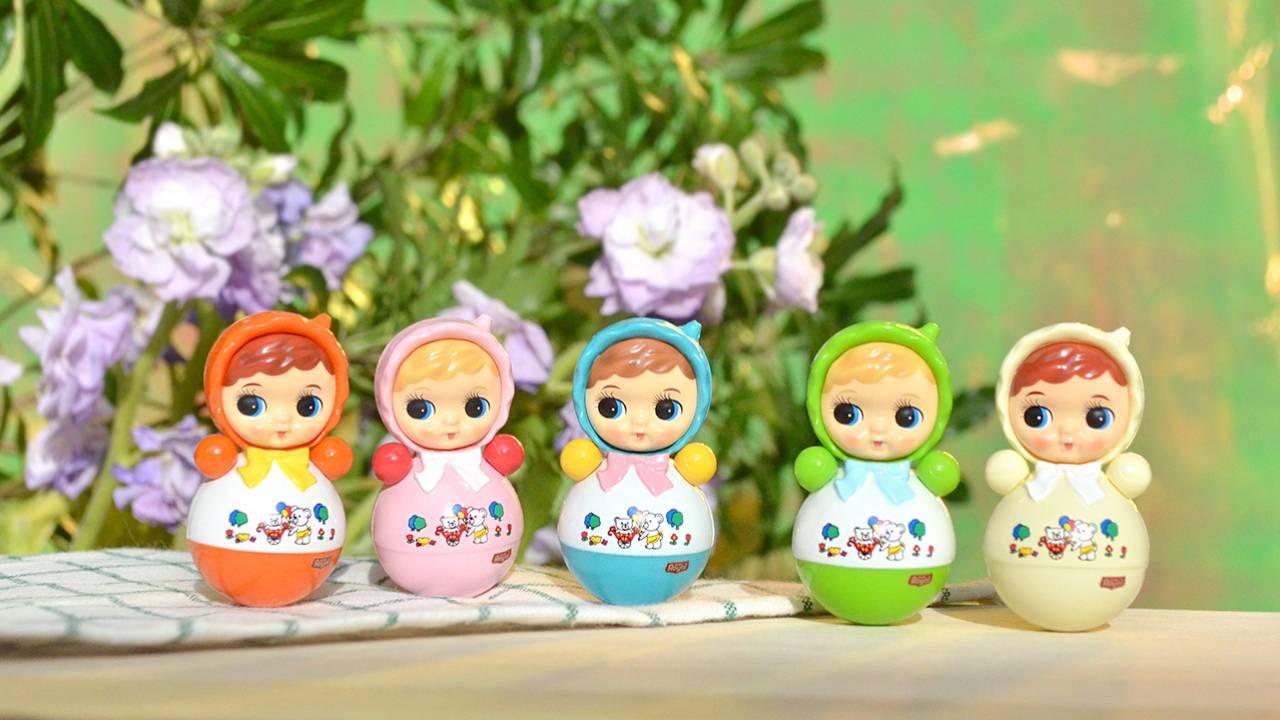 この可愛さよ♡昭和レトロな懐かし玩具「おきあがりポロンちゃん」の