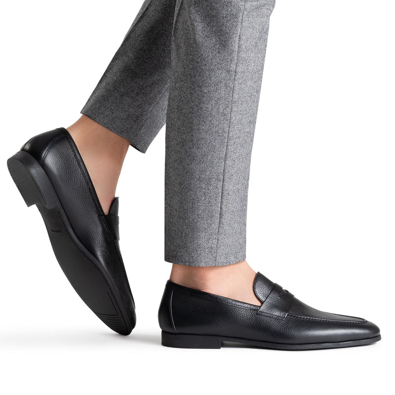 FLEX グレインレザー ローファー ブラック | 61482BL – MAGNANNI