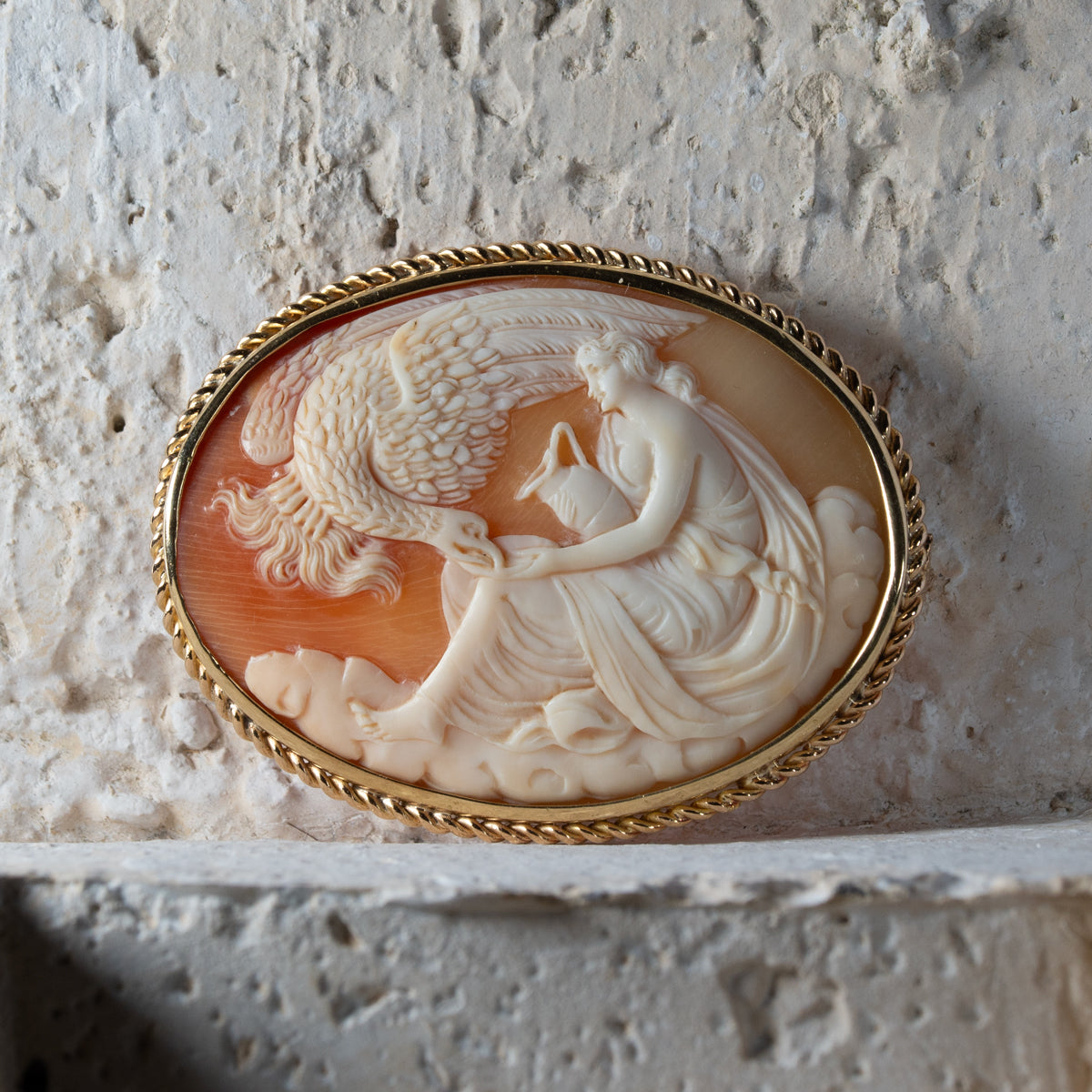 アンティーク カメオブローチ