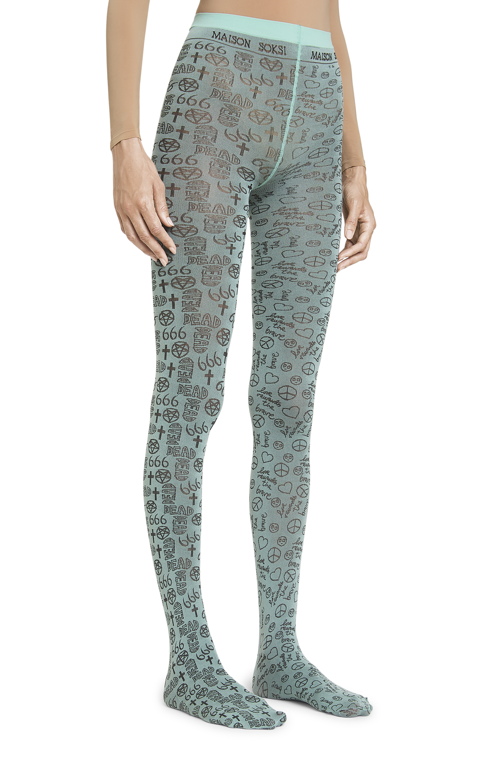 666 – Moderate Purple Tights | Maison Soksi