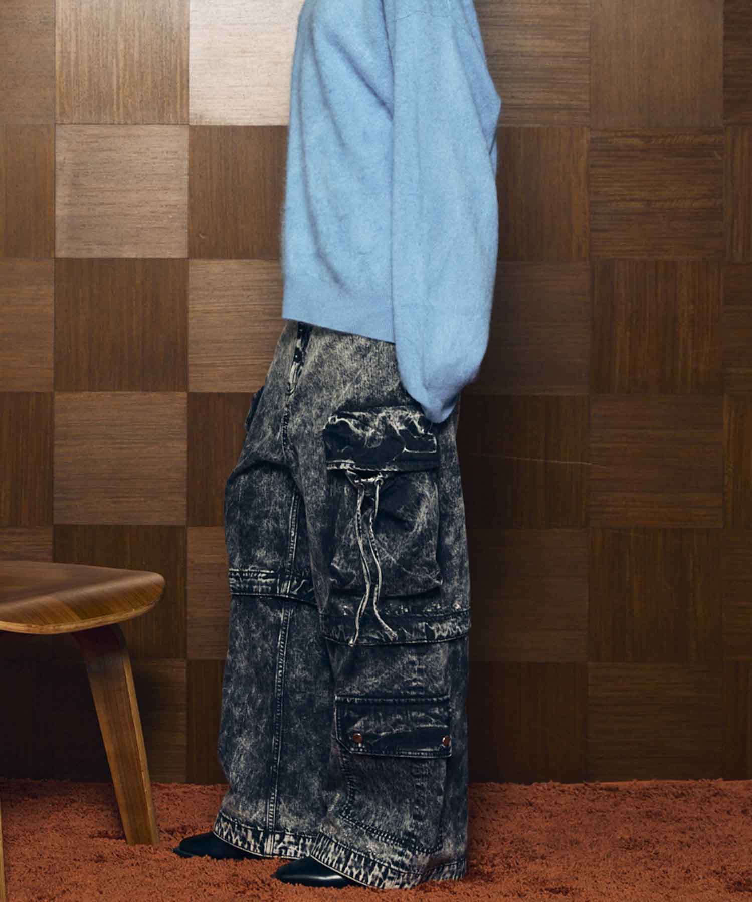 Big Pocket 2way Buggy Denim Cargo Pants