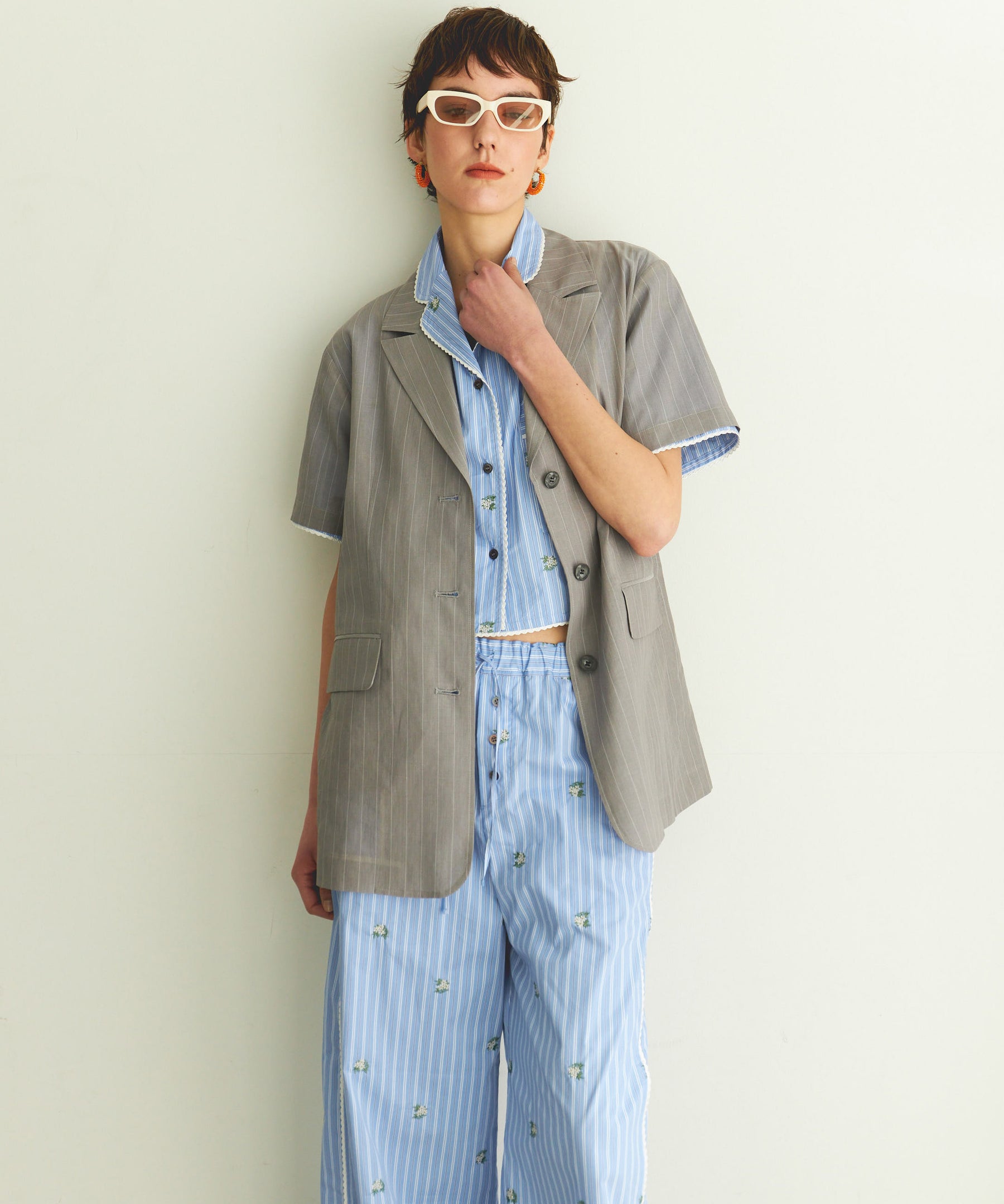 Sheer Half Sleeve Jacket