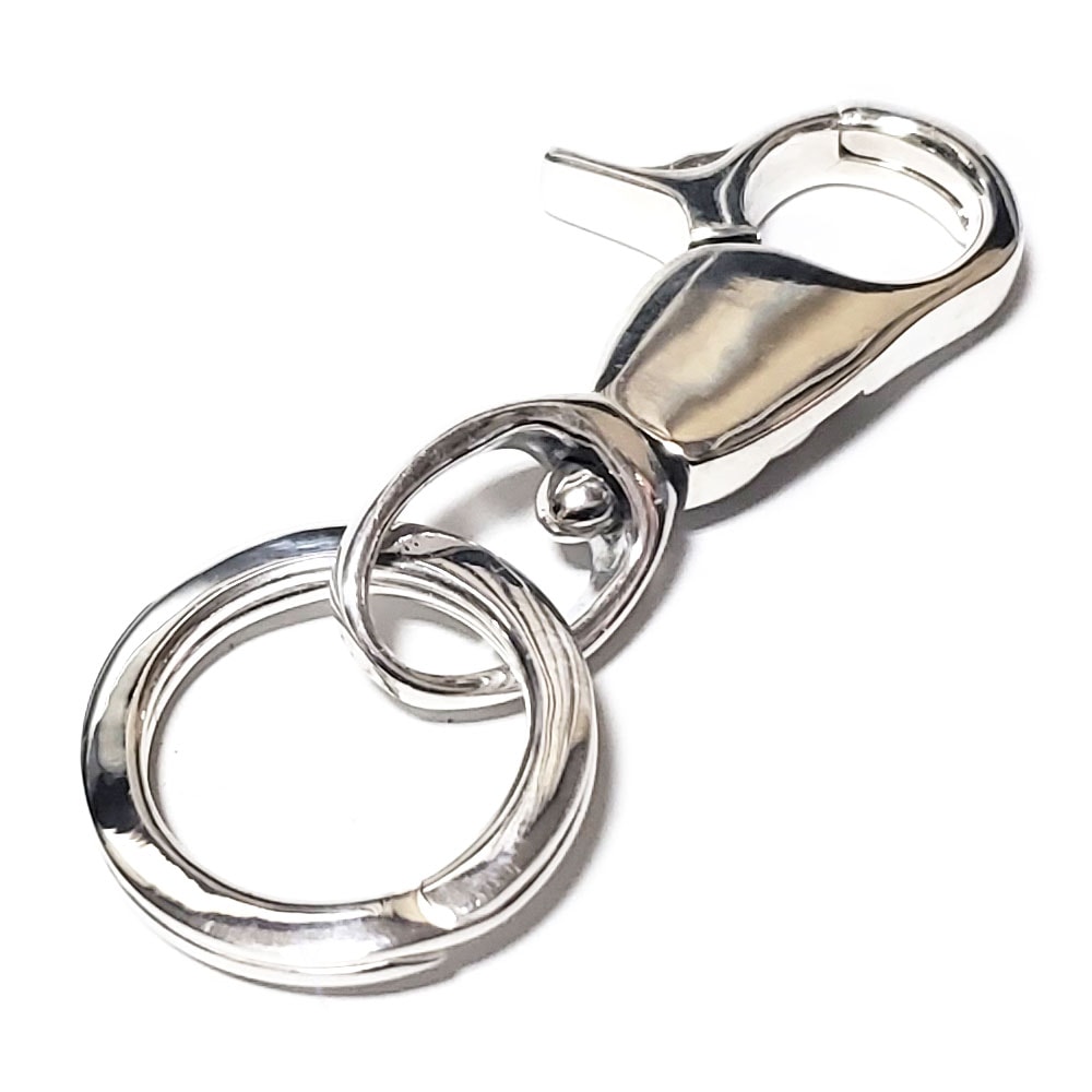 シンプルスタイル 50mm シルバー925 レバーナスカン カラビナ