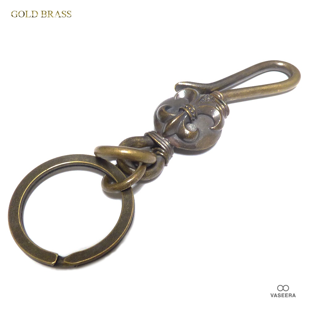 ブラス(真鍮) リアルアンティーク仕上げ ユリ紋章コインモチーフ 35mm