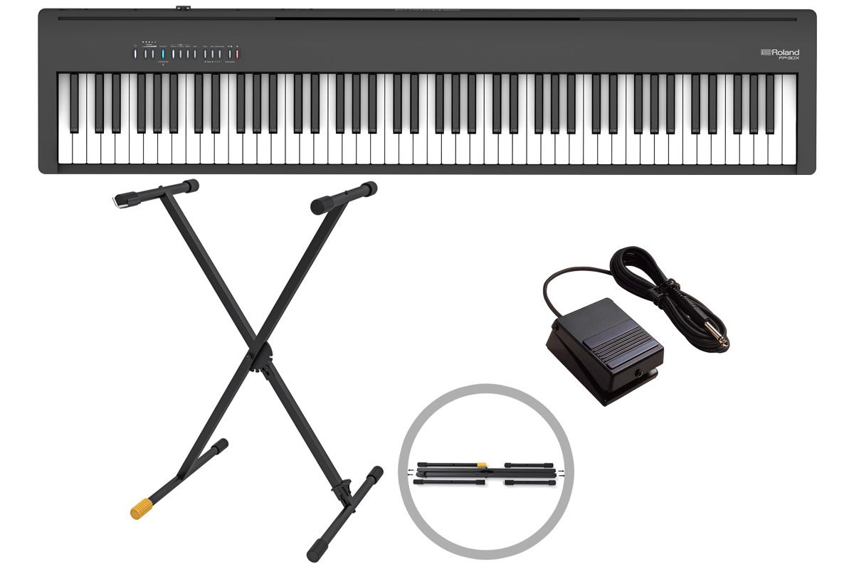 Roland ローランド / FP-30X BK 電子ピアノ 黒/ブラック【Xスタンド