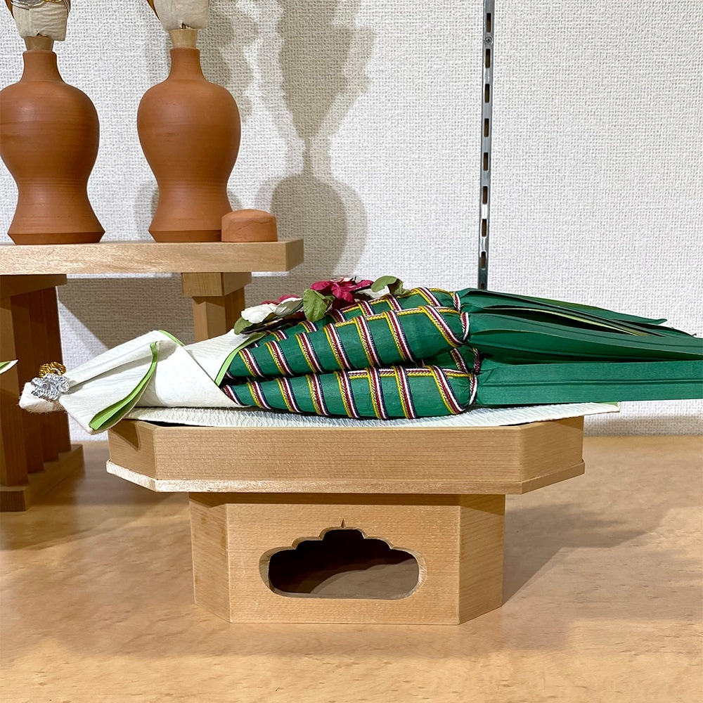 五月人形用 前飾り 京三宝 七寸 菖蒲 ちまき 柏餅 徳利 3点セット 倉庫