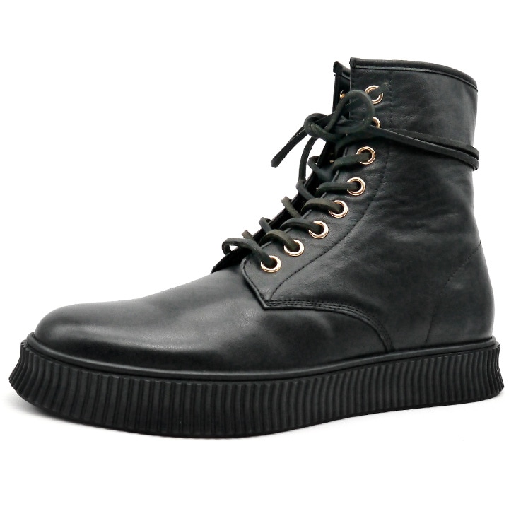 10cmUP ブーツ メンズ 牛革 ブラック【hb090ca10】