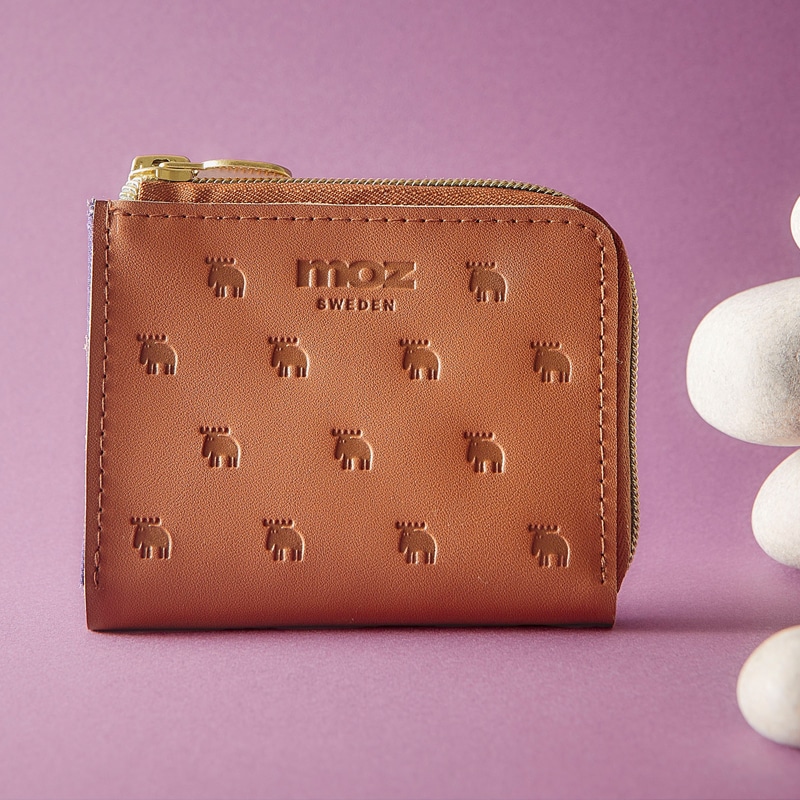 moz 整理上手な牛革コンパクト財布BOOK earth brown | 商品カテゴリ