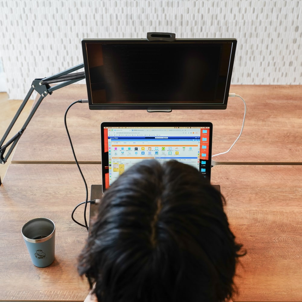 超安定モバイルディスプレイ＆タブレットスプリングアームスタンドtall