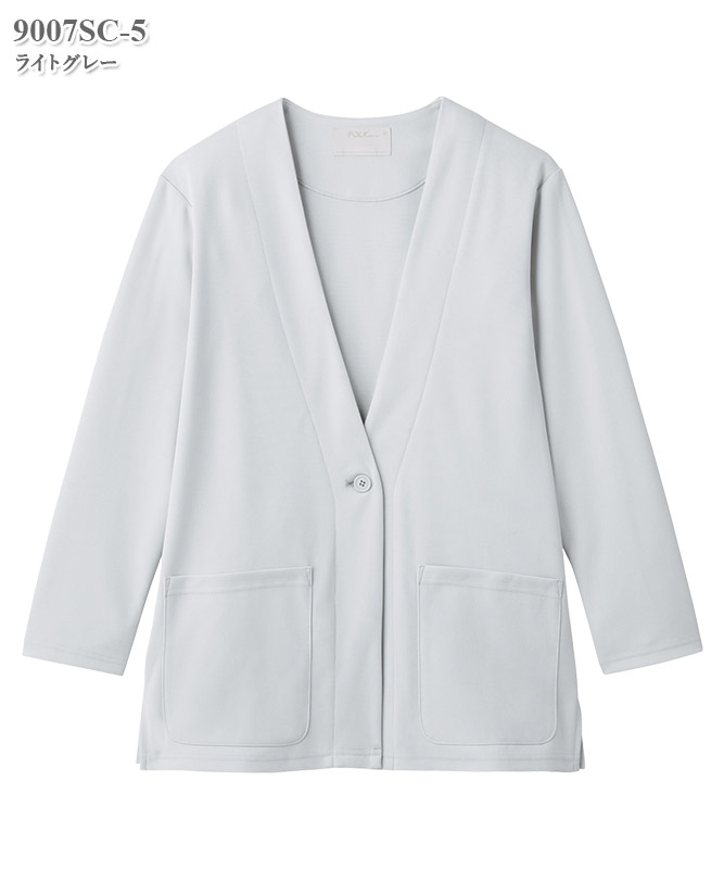 ニットカーディガン(レギュラー丈)[フォーク製品] 9007SC｜THS-白衣