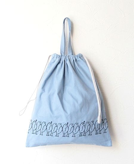 mina perhonen ミナペルホネン lintu リンツ 巾着バッグ（大）（kids）