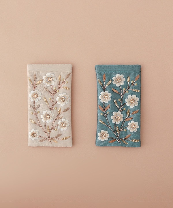 ビーズ刺繍 メガネケース（2カラー） 10×18cm M42-2494 | すべての商品