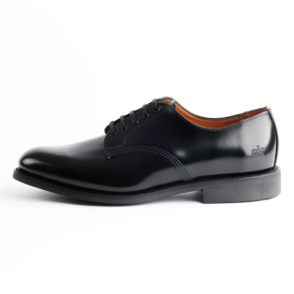 サンダース OFFICER SHOE BLACK プレーントウ メンズ | サンダース