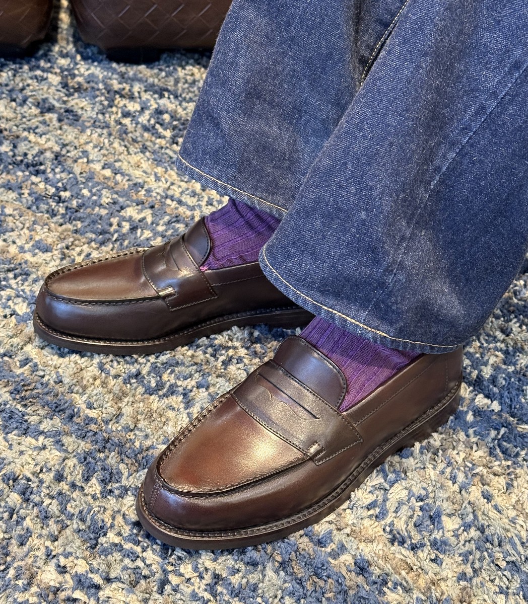 トレーディングポスト T1913 DARKBROWN ローファー メンズ