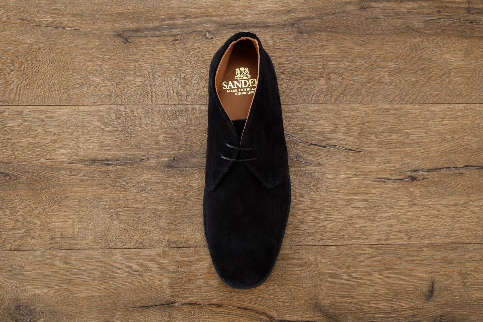 サンダース BRIT CHUKKA BLACK プレーントウ メンズ | サンダース