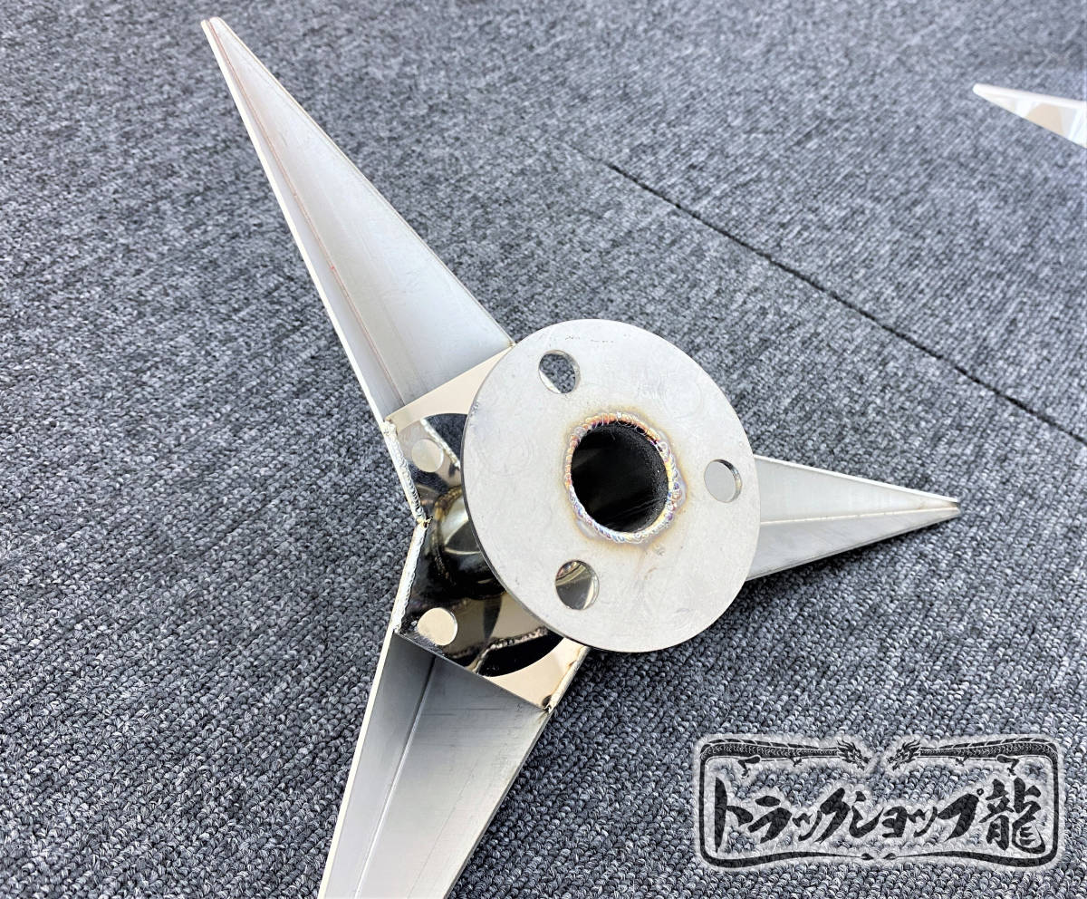 鱗柄ステンレス 【16インチ】 ベンツ型 ホイールスピンナー 3穴 2個