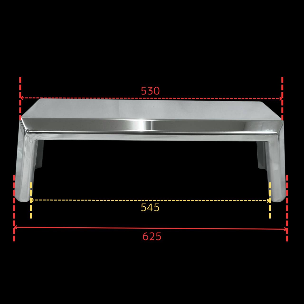 ステンレス リアフェンダー 2枚セット 鏡面 2段曲げ 軽トラ 汎用