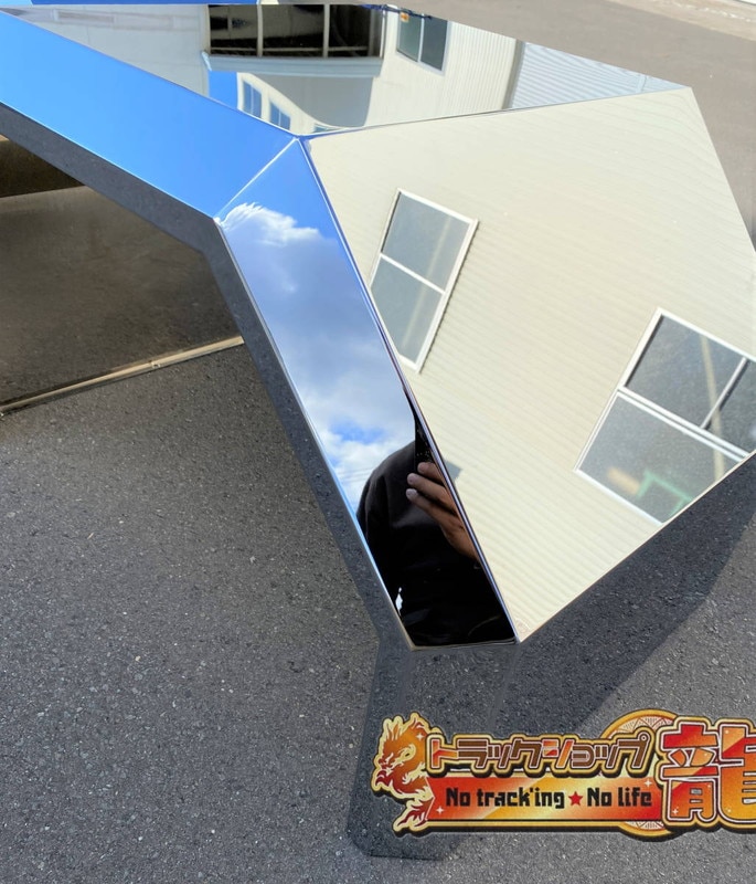 ステンレス リアフェンダー 左右セット 2t/3t ワイド 鏡面 ハウス