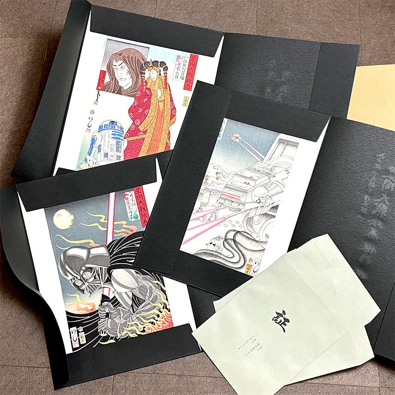 スター・ウォーズ 浮世絵木版画「星間大戦絵巻 コンプリートセット