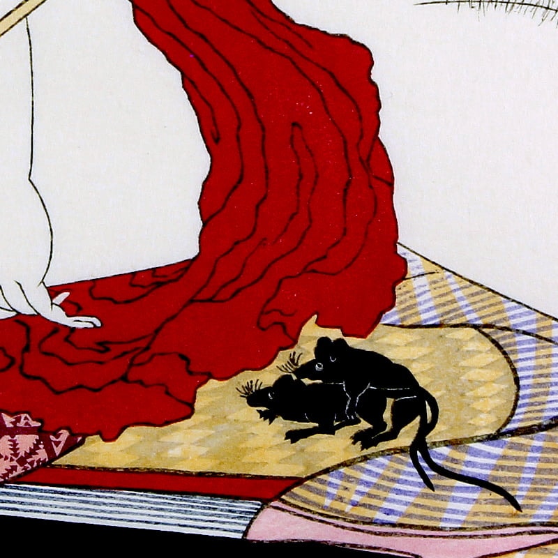 葛飾北斎 浮世絵春画「つひの雛形」※北斎あぶな絵名画撰 特彫り