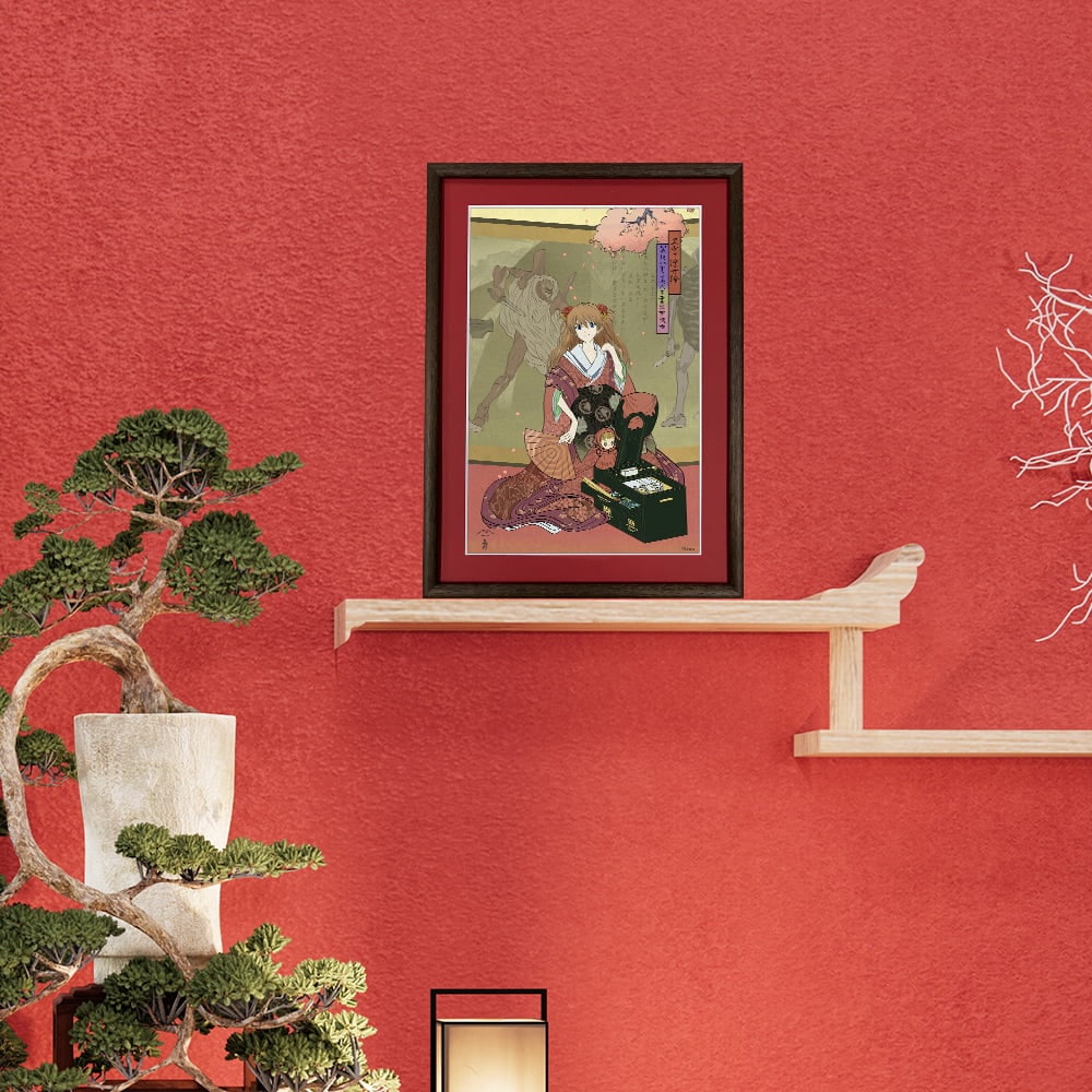 エヴァ浮世絵「箱根八里美人三画揃 アスカ」｜浮世絵工房