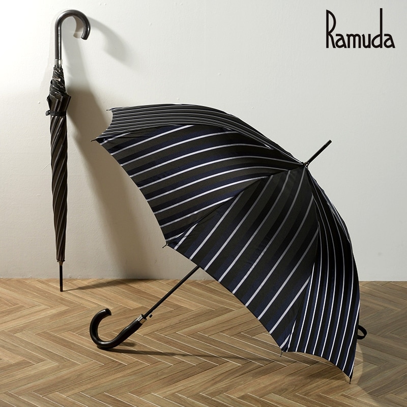 Ramuda ラムダ ジャンプ長傘 ストライプ柄 65cm 8本骨 | 商品種別,雑貨