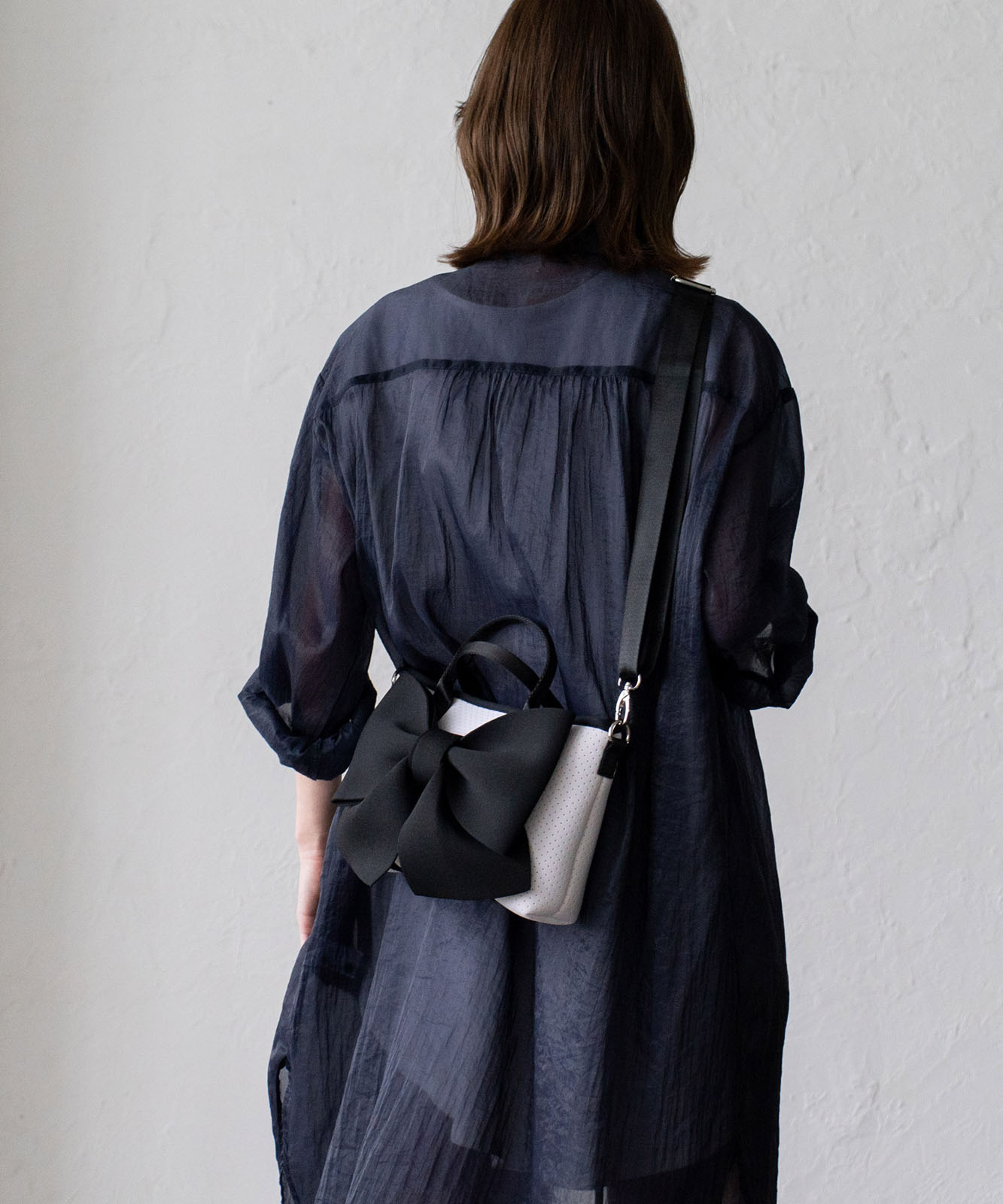 リボン2wayショルダーバッグ（ネオプレーン・ツイード・コルク