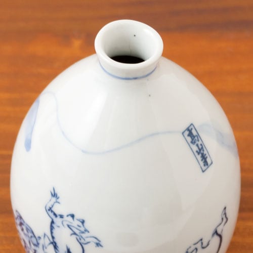 鳥獣戯画 徳利 (MB-72) 美濃焼の磁器・酒器 Choju-giga Sake bottle