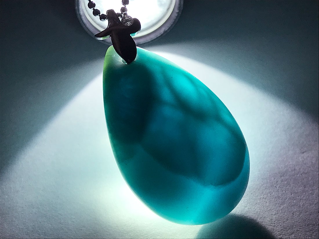 高品質】 ドミニカ共和国産 ラリマー ペンダントトップ