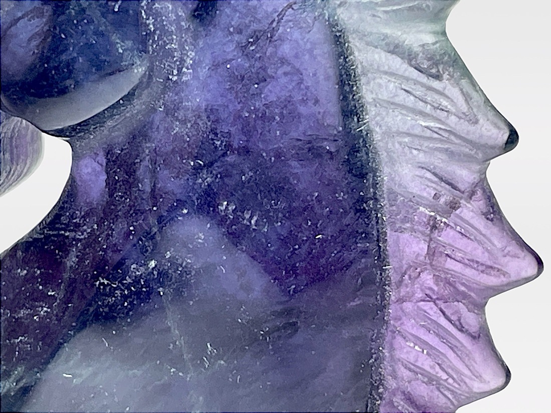 フローライト ユニコーン 彫刻