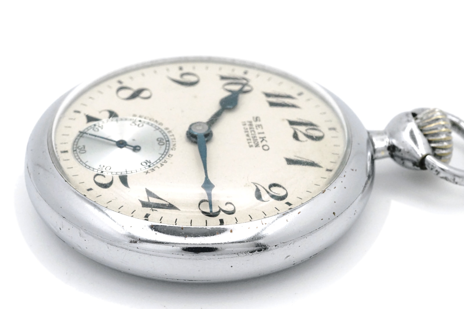 セイコー プレシジョン 懐中時計 青針 鉄道時計 国鉄(廃) セコンド
