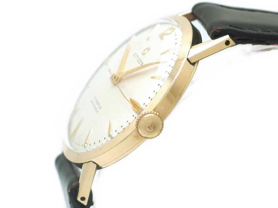 シチズン センターセコンド Cマーク 14KGF（金張り） 17石 手巻 OH済