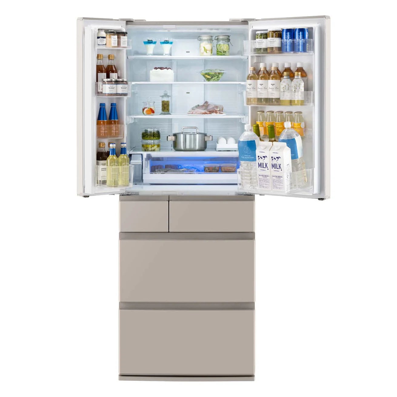 パナソニック NR-F50EX1-C 6ドア冷蔵庫 501L・フレンチドア ベージュ