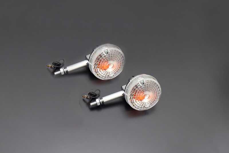 GS400タイプ ウインカーASSY クリア ショートステー（2個セット