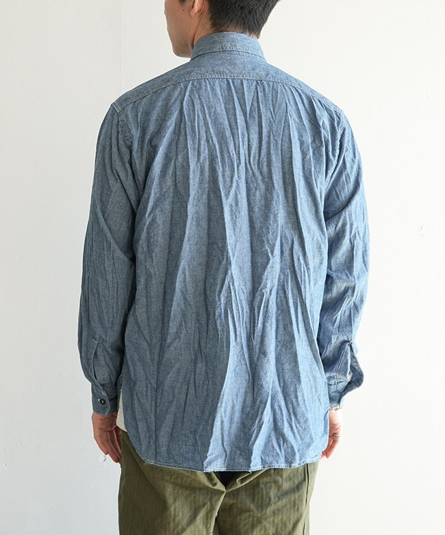 01-8270-84]orSlow(オアスロウ) RELAX FIT CHAMBRAY WORK SHIRT
