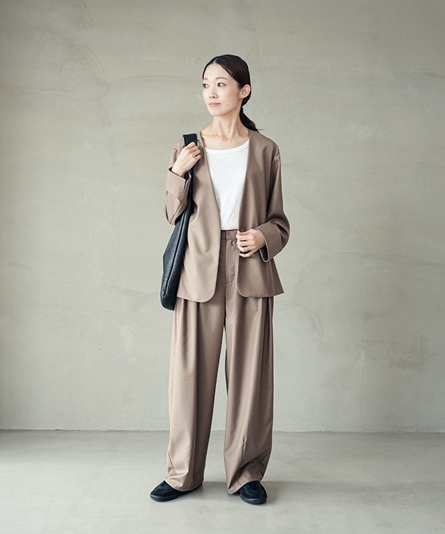 ◇[SMLM-JK]SOLAMONAT LARME(ソラモナラーム) ノーカラージャケット