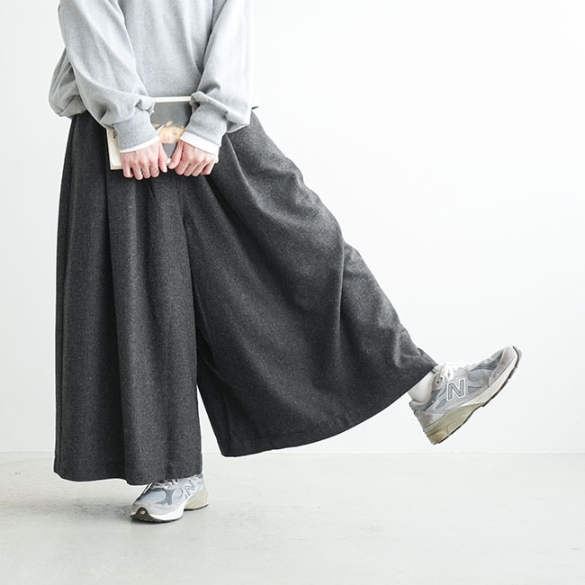 希少】Y's ワイズ ガウチョ パンツ オーバーサイズボトム ブラック 黒