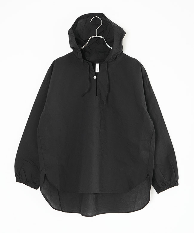 P81628]prit(プリット) エアリーコットンフードプルオーバーシャツ