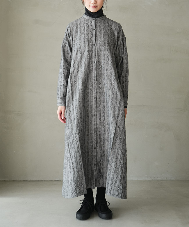 SALE 40%OFF】[250605]ICHI(イチ)ドビーチェック起毛ドレス レディース