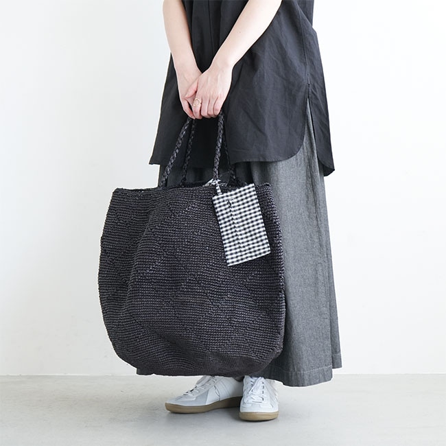 madrague-damier]【ポーチ付属】NORO(ノロ)かごバッグ特大/大きめ