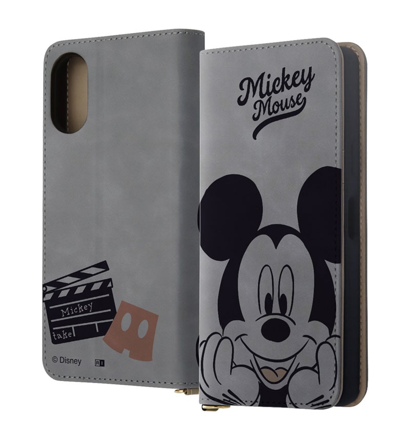 Xperia 10 VI / ディズニー / 手帳型レザーケース Raffine / ミッキー